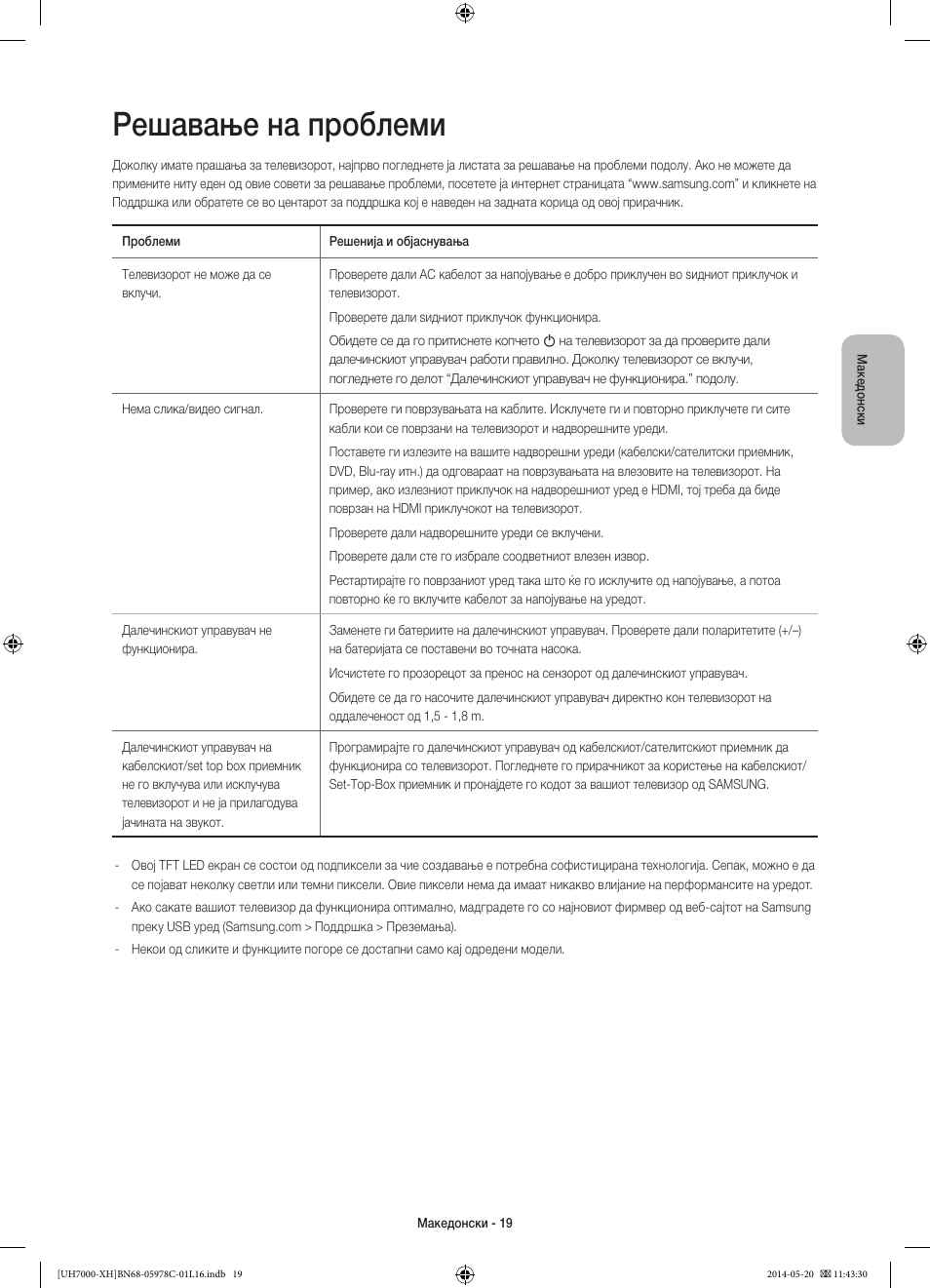 Решавање на проблеми | Samsung UE60H7000ST User Manual | Page 261 / 353