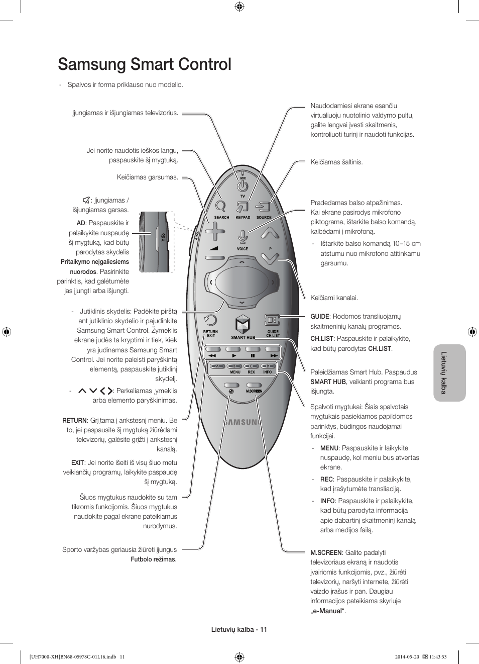 Samsung smart control | Samsung UE60H7000ST User Manual | Page 319 / 353
