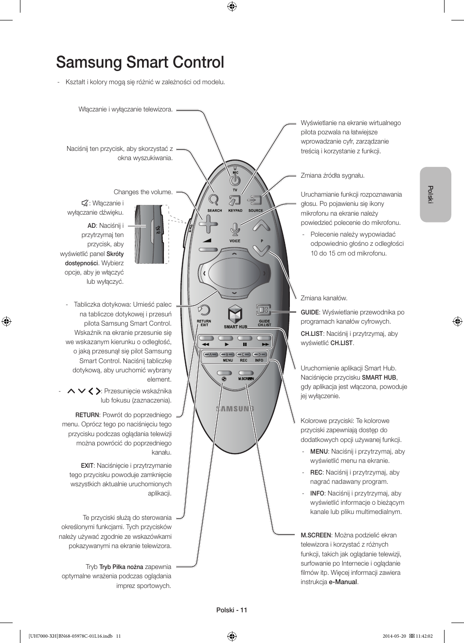 Samsung smart control | Samsung UE60H7000ST User Manual | Page 55 / 353