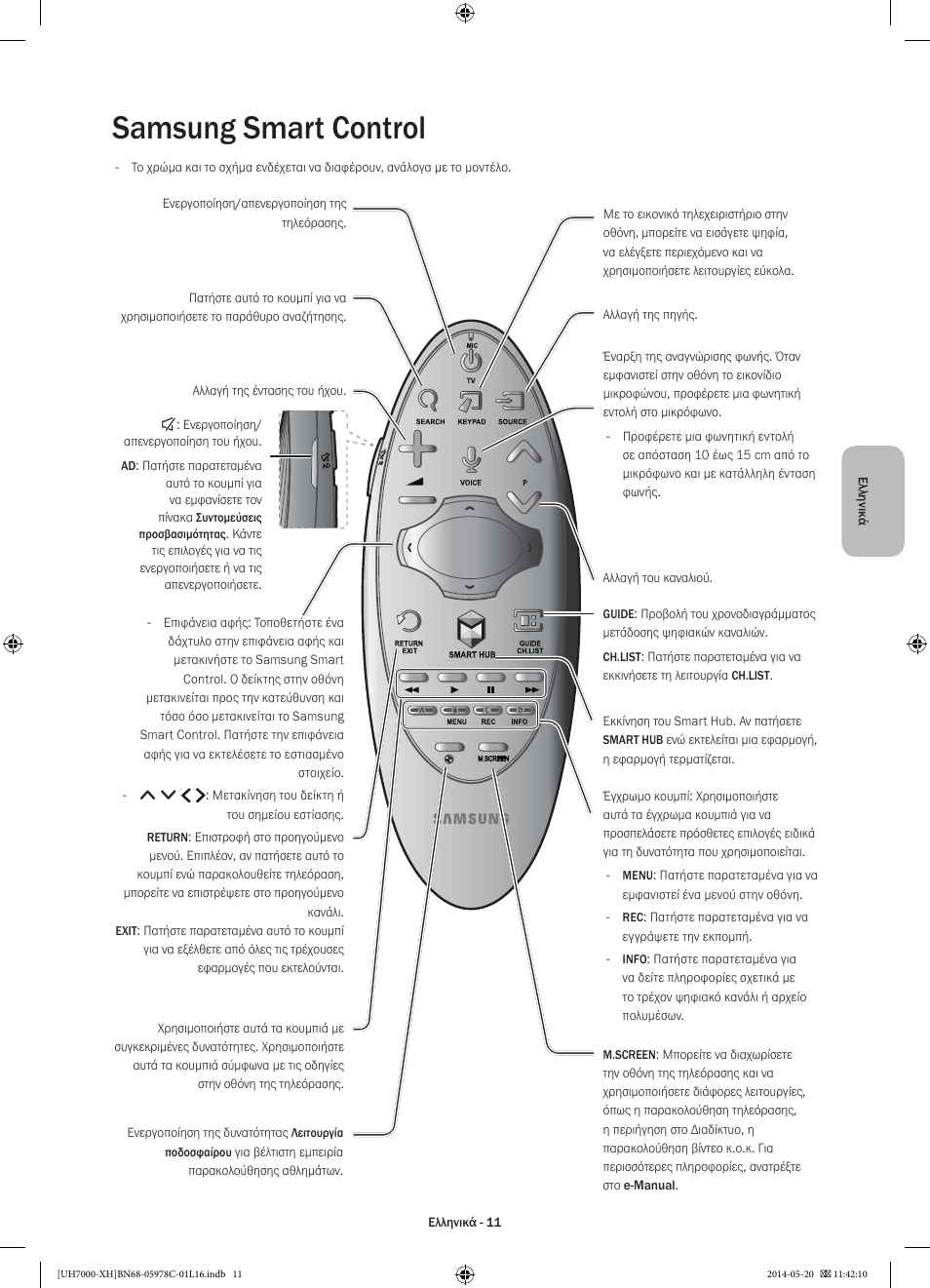 Samsung smart control | Samsung UE60H7000ST User Manual | Page 77 / 353