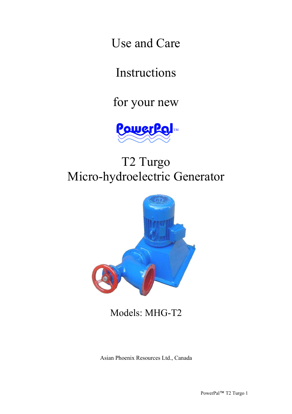 Asian Phoenix Resources POWERPAL MHG-T2 User Manual | 17 pages