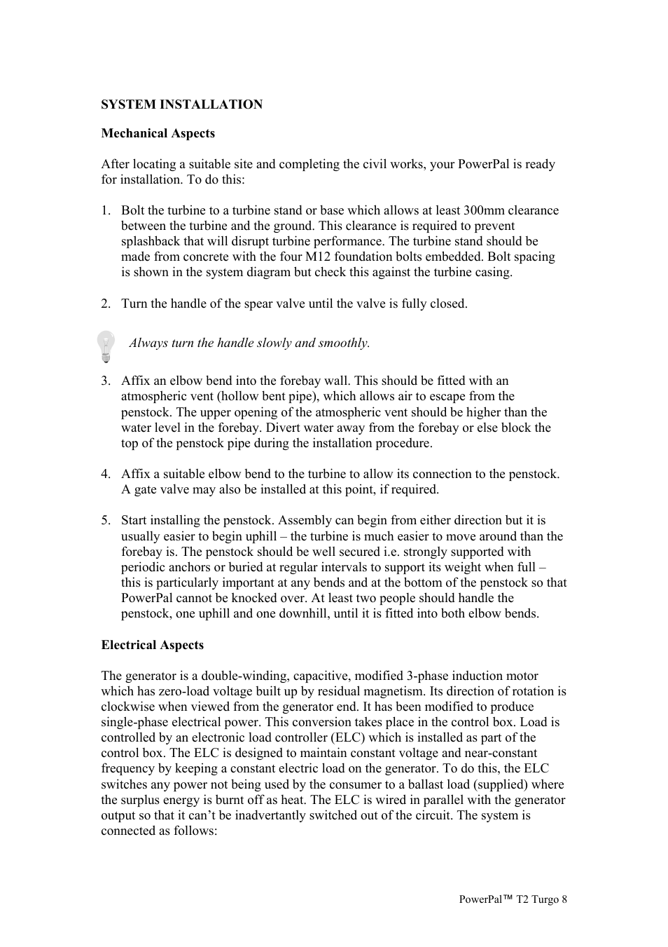 System installation | Asian Phoenix Resources POWERPAL MHG-T2 User Manual | Page 8 / 17