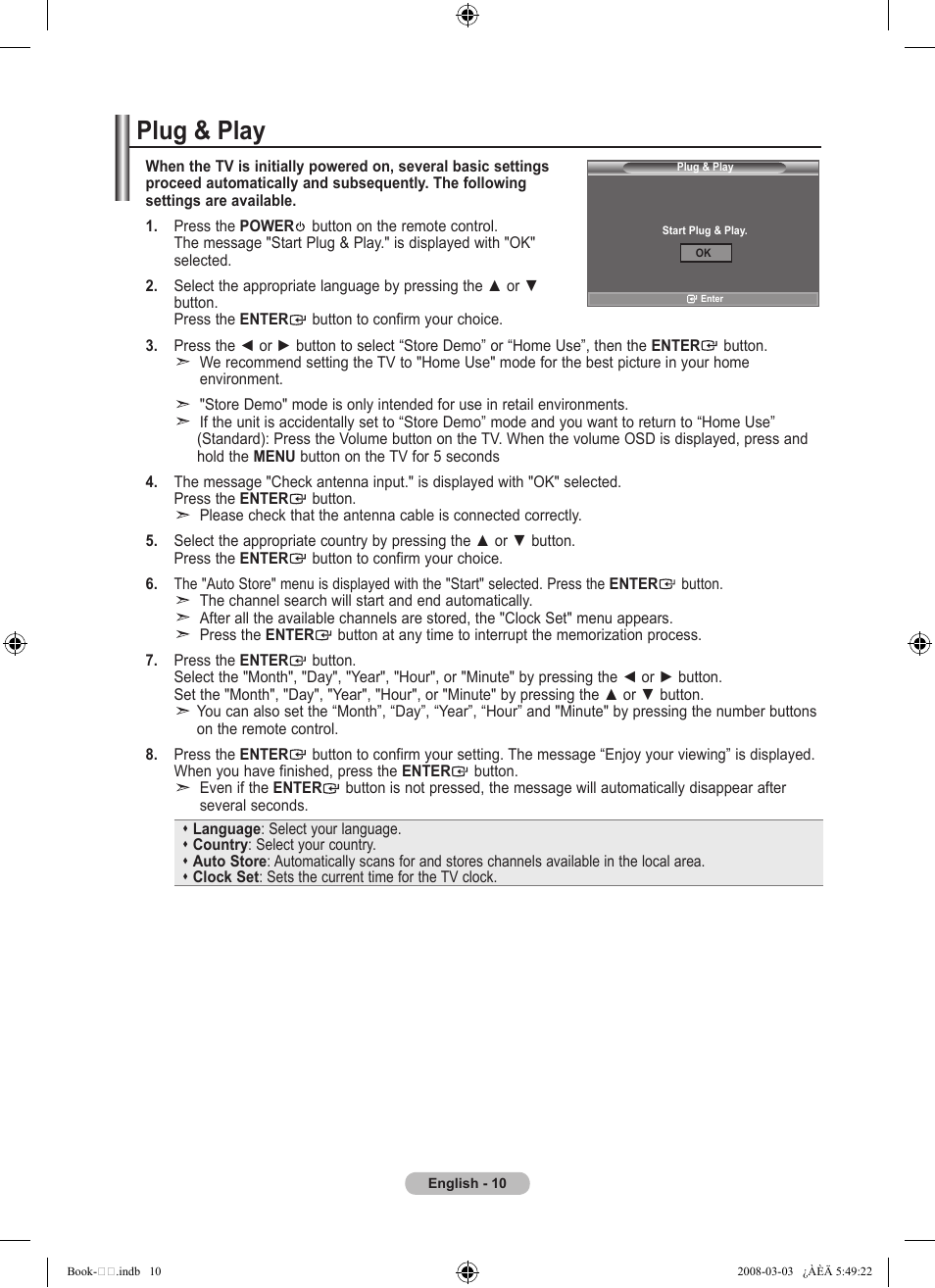 Plug & play | Samsung LE32A450C2 User Manual | Page 12 / 533