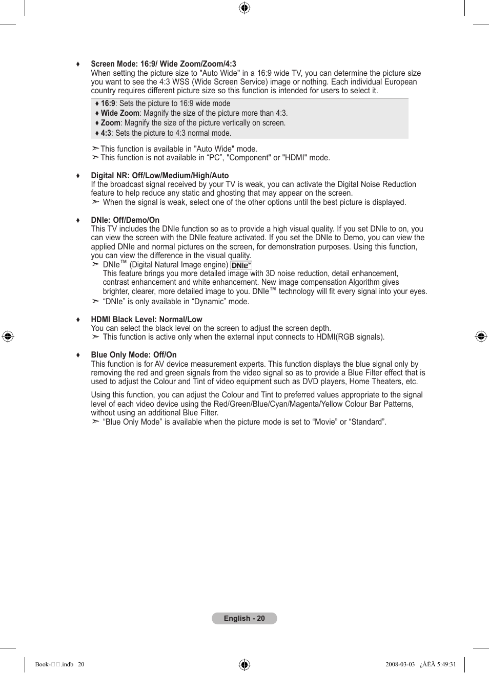 Samsung LE32A450C2 User Manual | Page 22 / 533