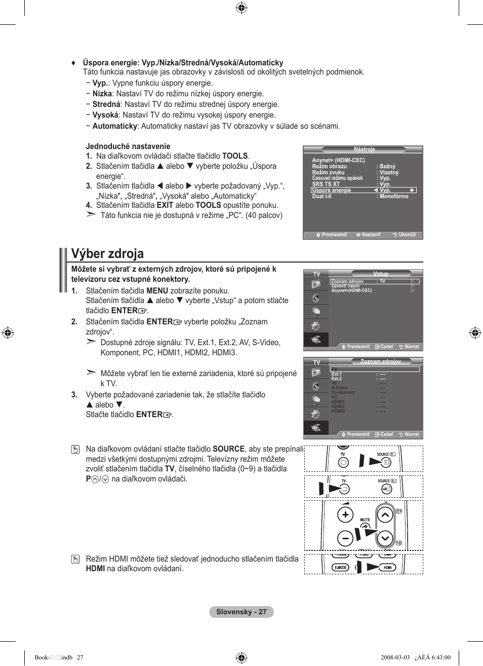 Výber zdroja | Samsung LE32A450C2 User Manual | Page 471 / 533
