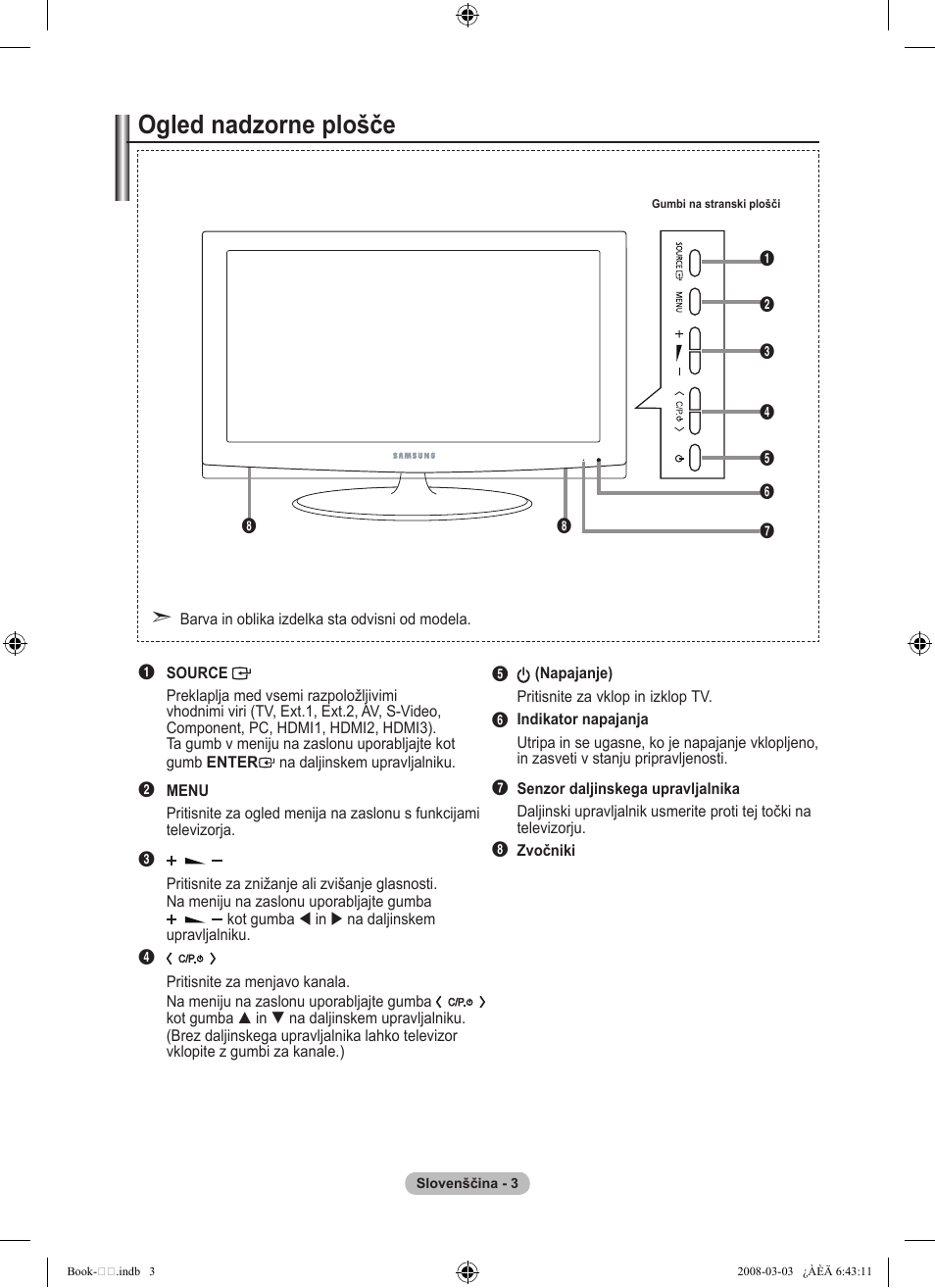 Ogled nadzorne plošče | Samsung LE32A450C2 User Manual | Page 491 / 533