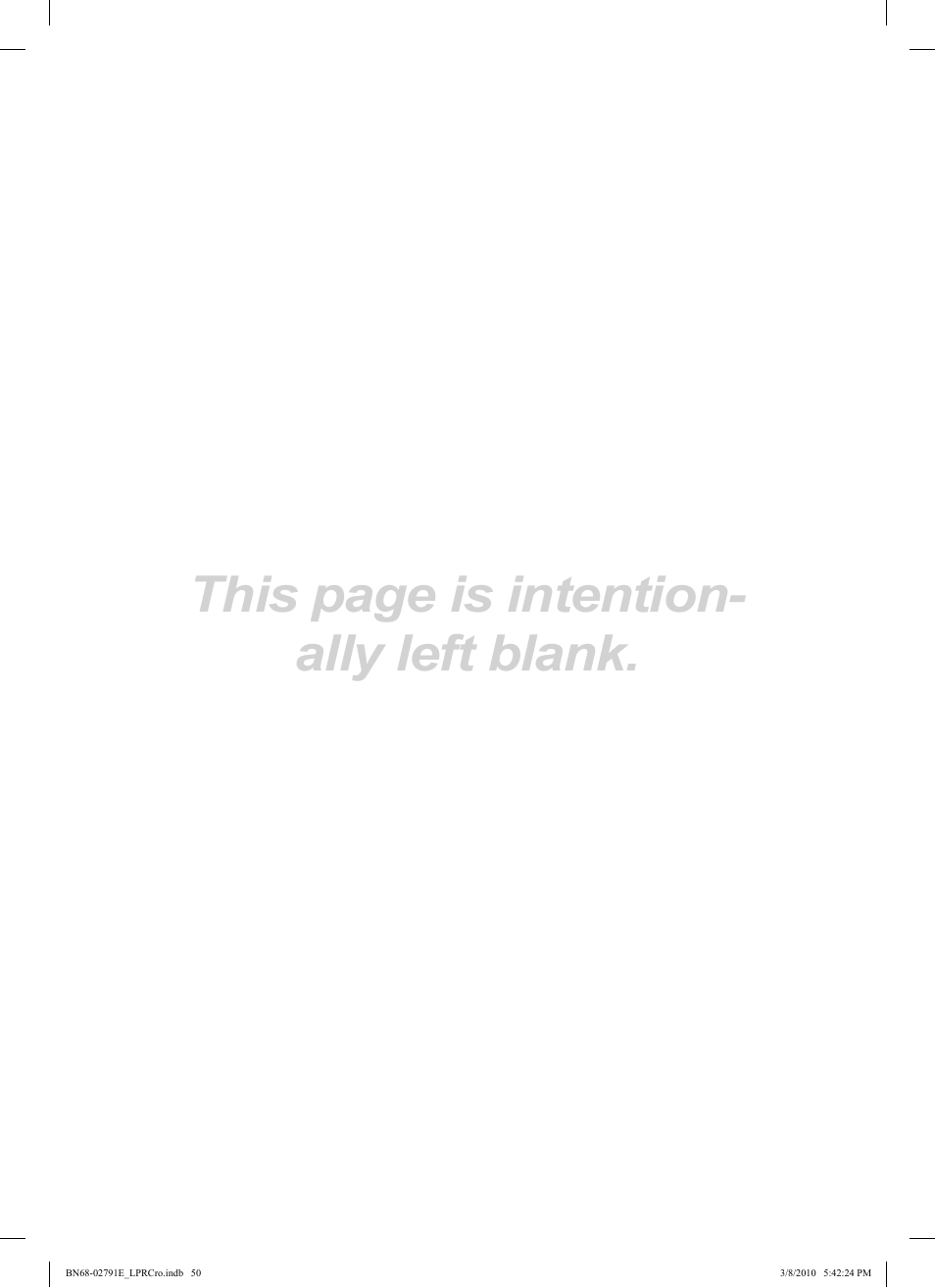 This page is intention- ally left blank | Samsung LE46C570J1S User Manual | Page 295 / 491