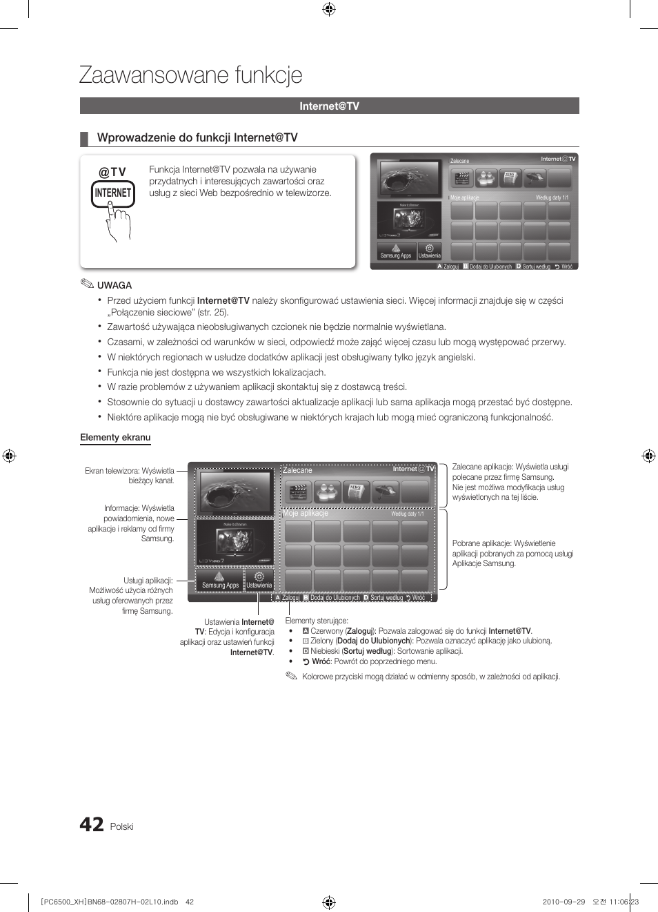 Zaawansowane funkcje | Samsung PS50C6500TW User Manual | Page 152 / 551