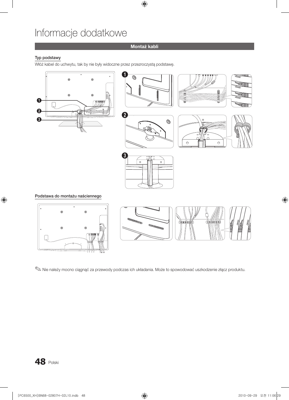 Informacje dodatkowe | Samsung PS50C6500TW User Manual | Page 158 / 551