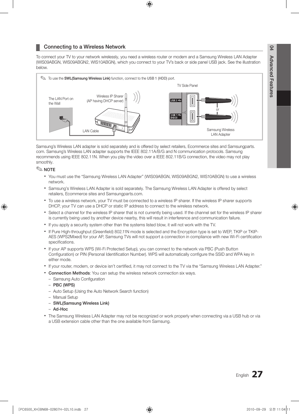 Samsung PS50C6500TW User Manual | Page 27 / 551