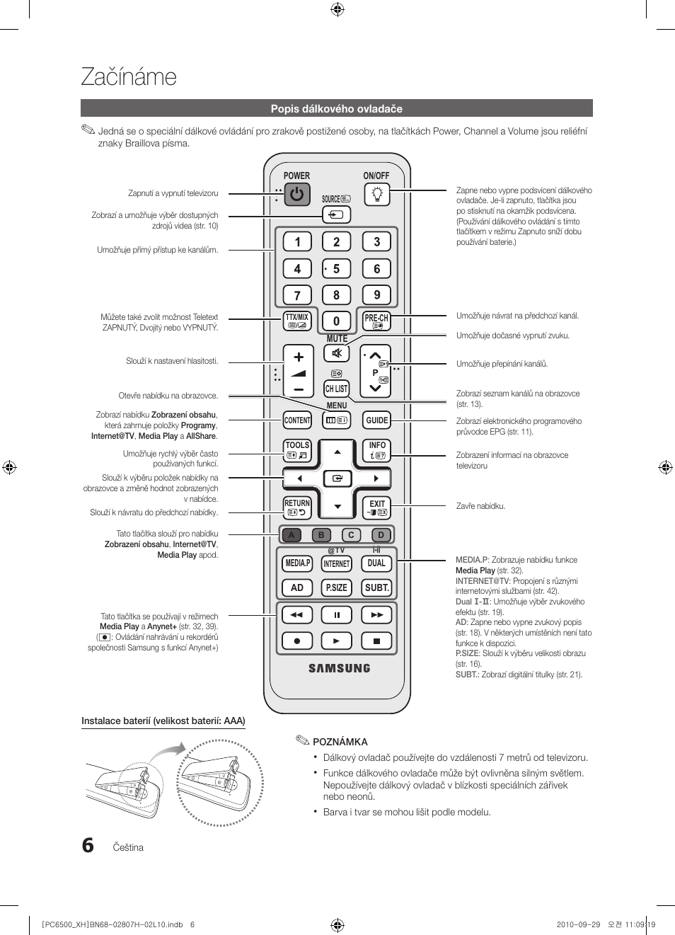 Začínáme | Samsung PS50C6500TW User Manual | Page 336 / 551