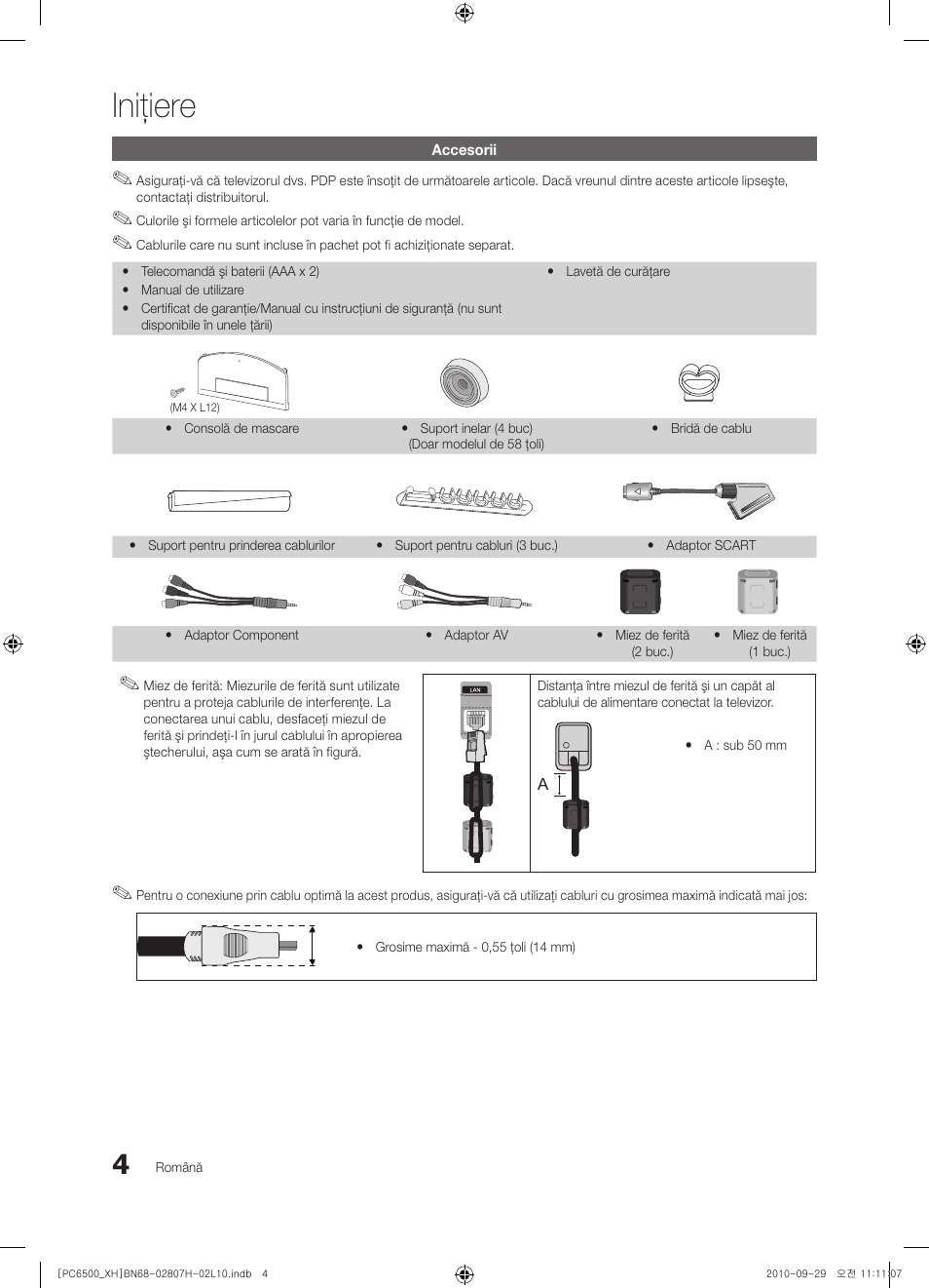 Iniţiere | Samsung PS50C6500TW User Manual | Page 444 / 551