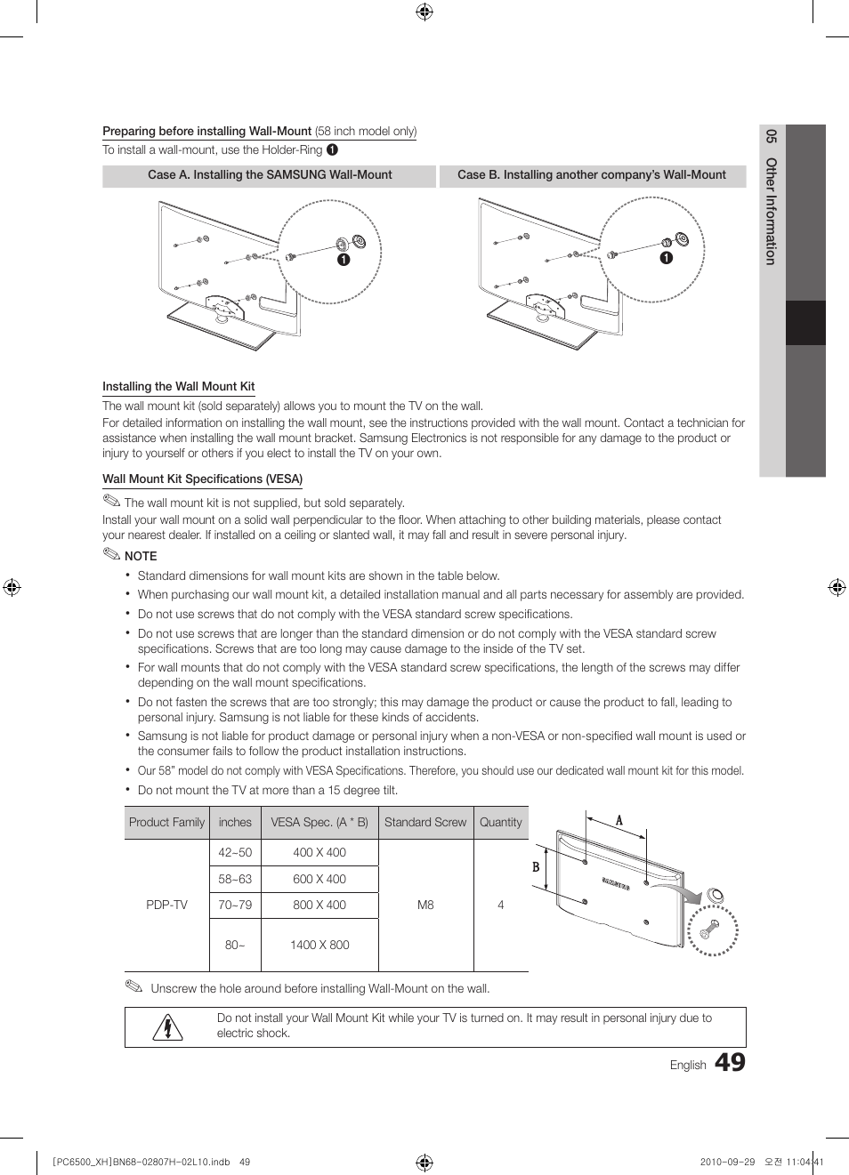 Samsung PS50C6500TW User Manual | Page 49 / 551