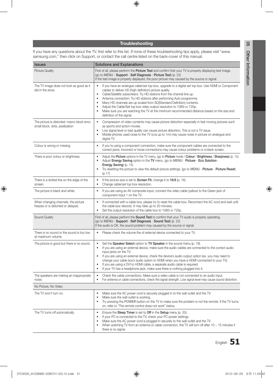 Samsung PS50C6500TW User Manual | Page 51 / 551