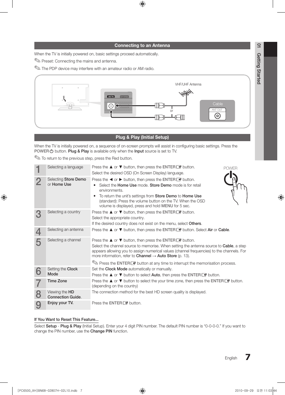 Samsung PS50C6500TW User Manual | Page 7 / 551