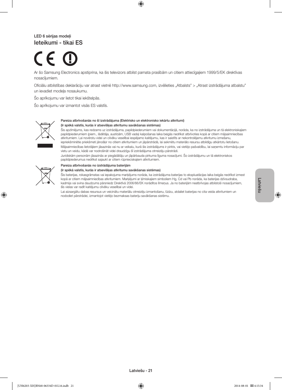 Ieteikumi - tikai es | Samsung UE46H5303AW User Manual | Page 281 / 322