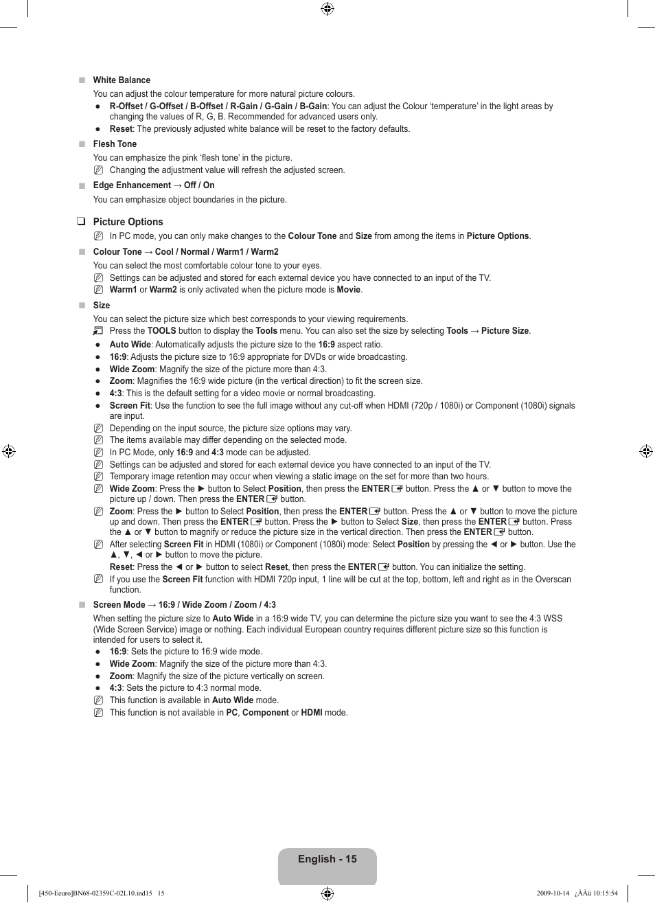 Samsung LE22B541C4W User Manual | Page 17 / 348