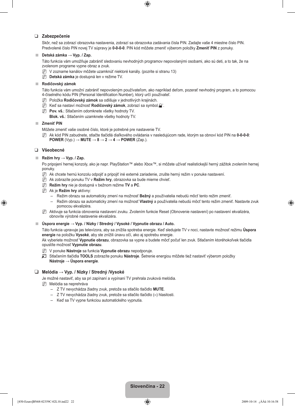 Samsung LE22B541C4W User Manual | Page 262 / 348