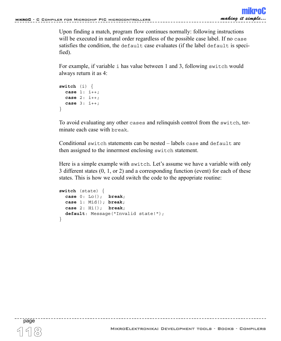 Mikroc | ABL electronic PIC Microcontrollers PIC16 User Manual | Page 126 / 312
