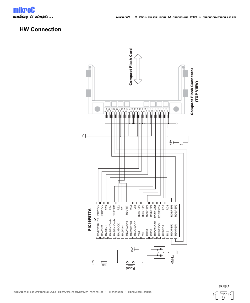 Mikroc, Hw connection, Making it simple | Page | ABL electronic PIC Microcontrollers PIC16 User Manual | Page 179 / 312