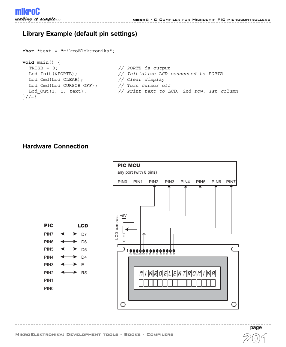 Mikroc, Making it simple, Page | ABL electronic PIC Microcontrollers PIC16 User Manual | Page 209 / 312