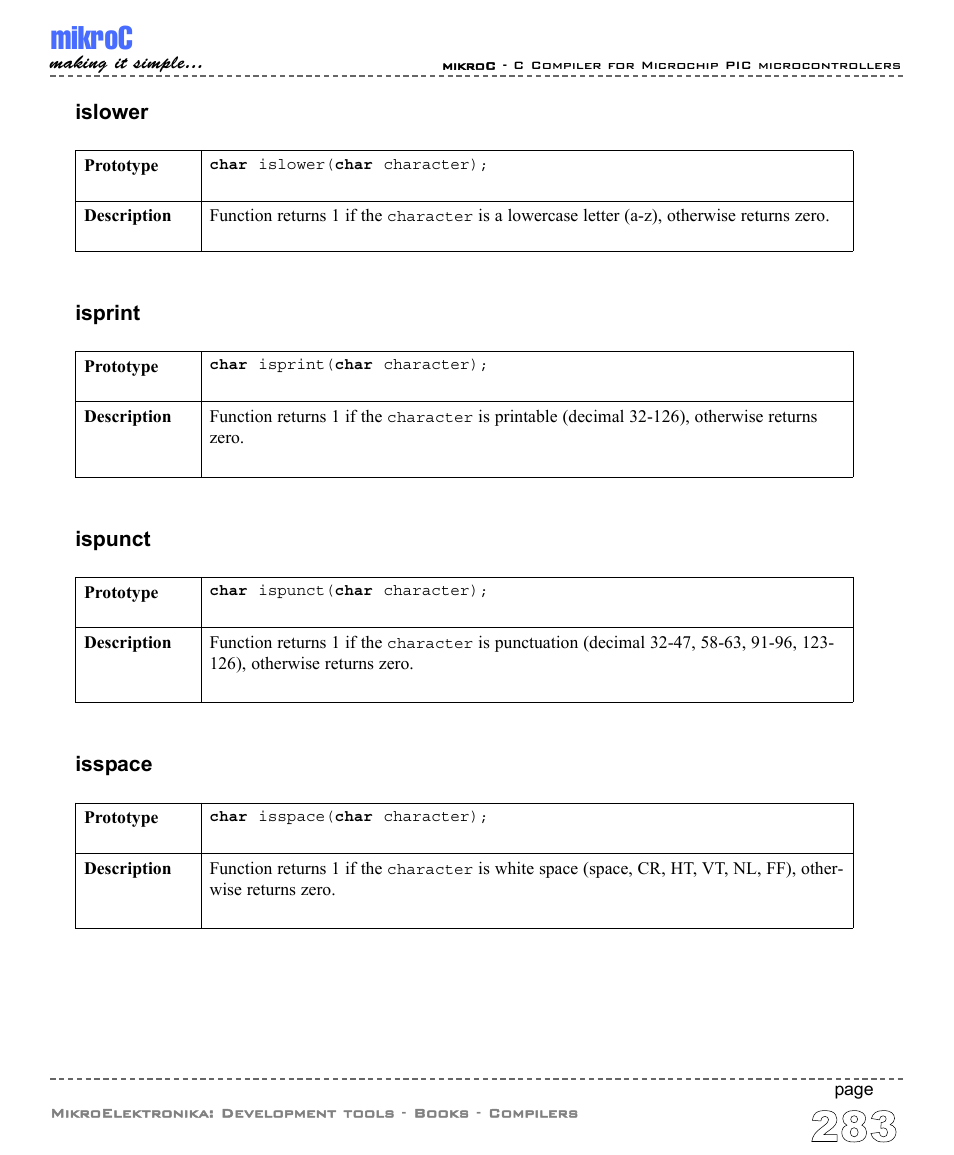 Mikroc | ABL electronic PIC Microcontrollers PIC16 User Manual | Page 291 / 312