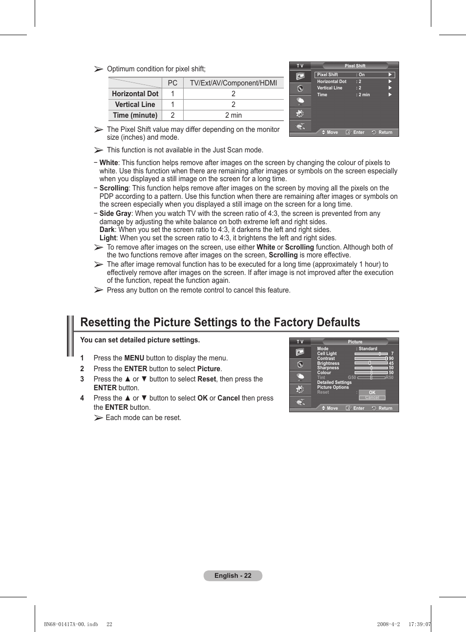 Samsung PS50A451P1 User Manual | Page 22 / 483