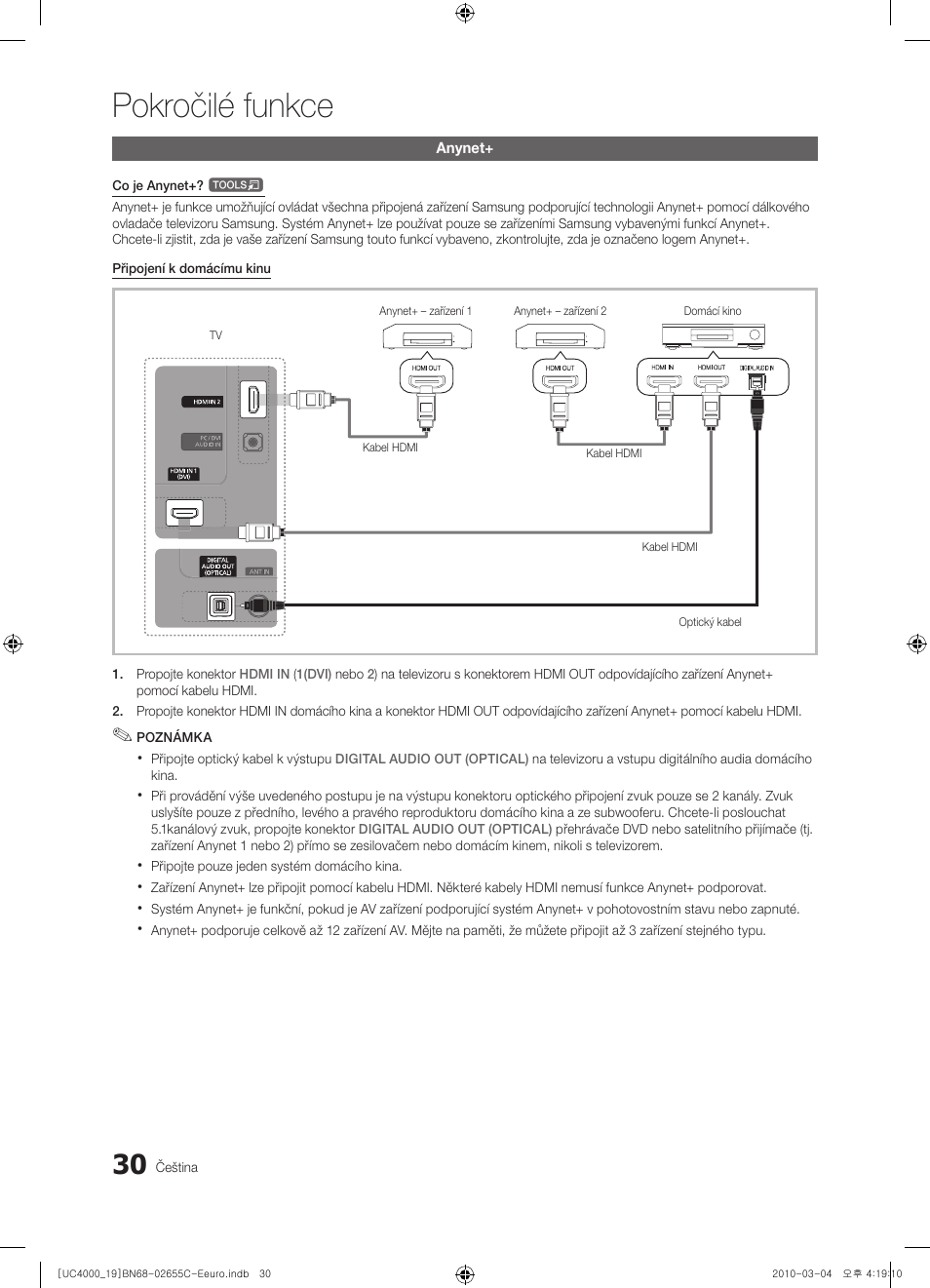 Pokročilé funkce | Samsung UE32C4000PW User Manual | Page 282 / 421