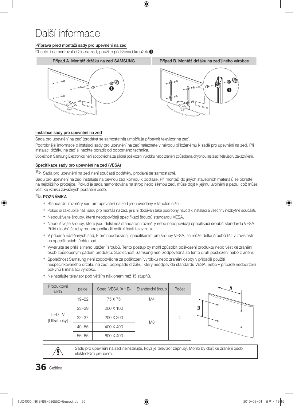 Další informace | Samsung UE32C4000PW User Manual | Page 288 / 421