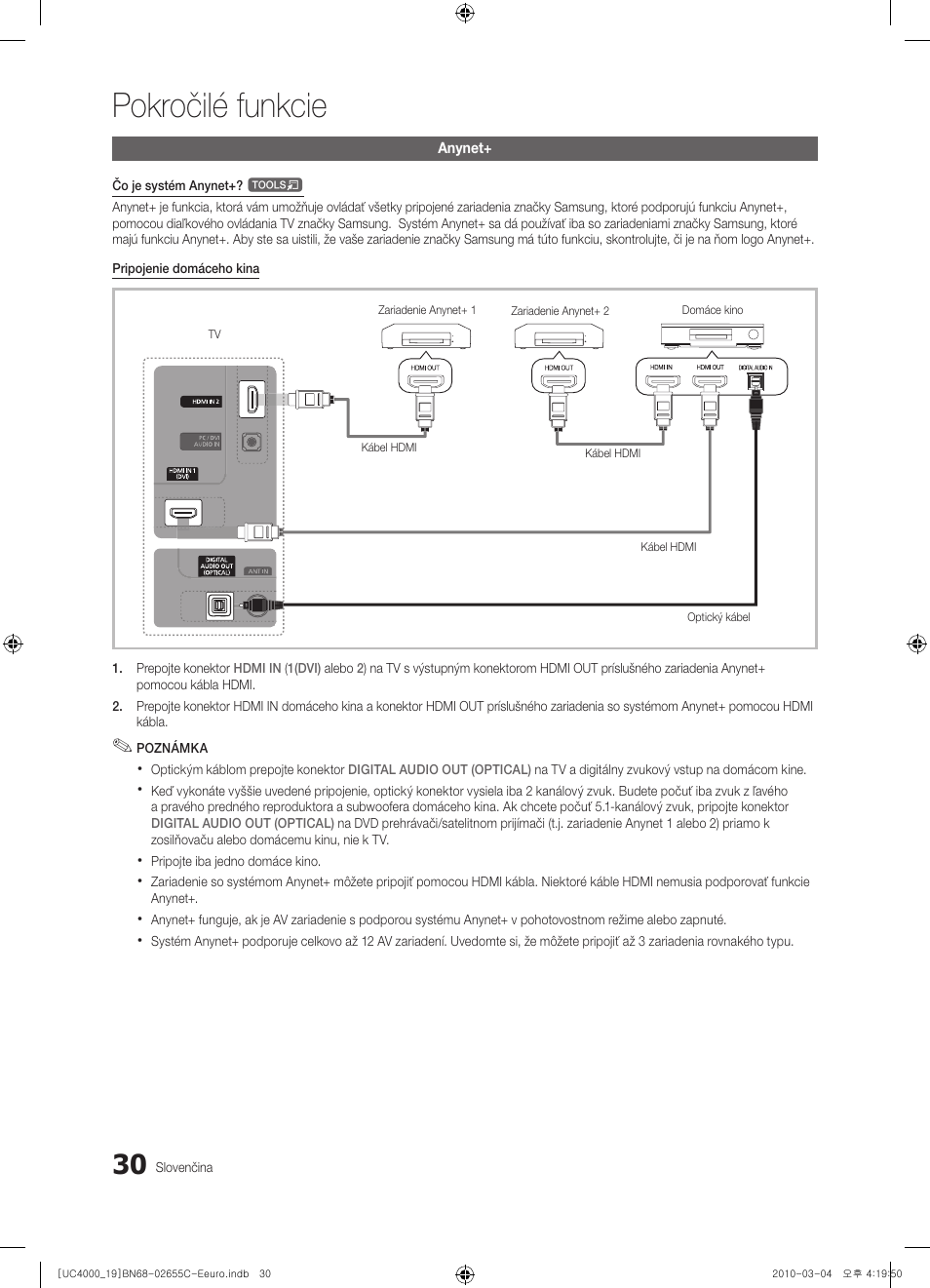 Pokročilé funkcie | Samsung UE32C4000PW User Manual | Page 324 / 421