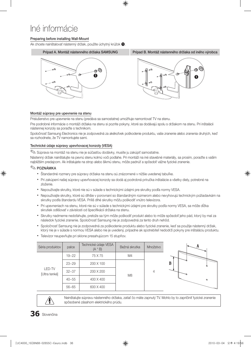 Iné informácie | Samsung UE32C4000PW User Manual | Page 330 / 421