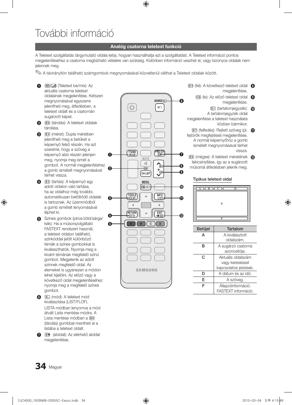 További információ | Samsung UE32C4000PW User Manual | Page 76 / 421