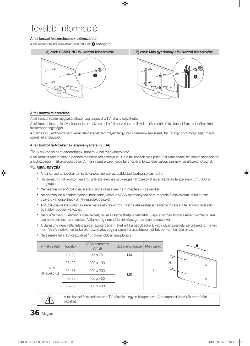 További információ | Samsung UE32C4000PW User Manual | Page 78 / 421