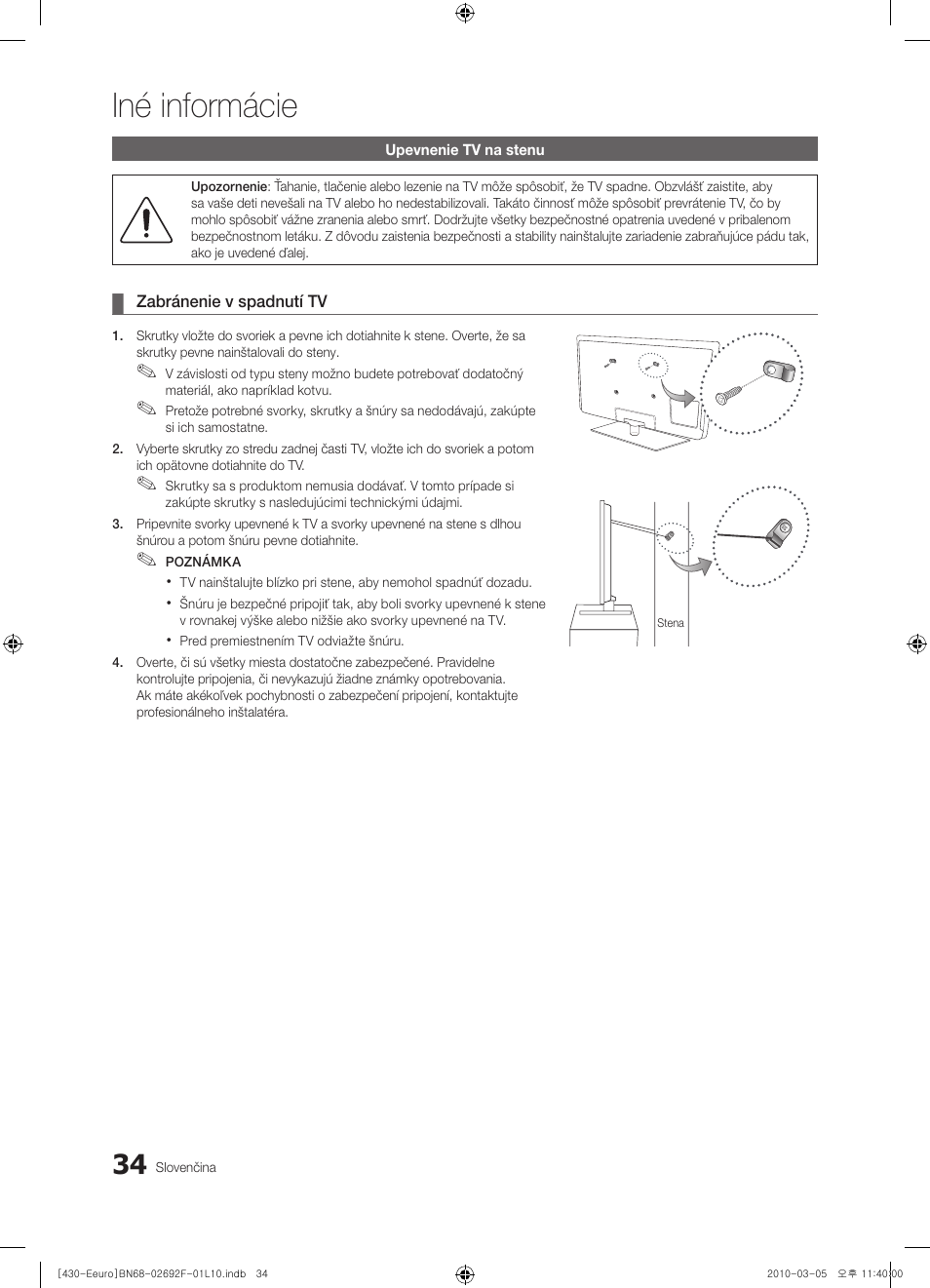 Iné informácie | Samsung PS42C430A1W User Manual | Page 314 / 401