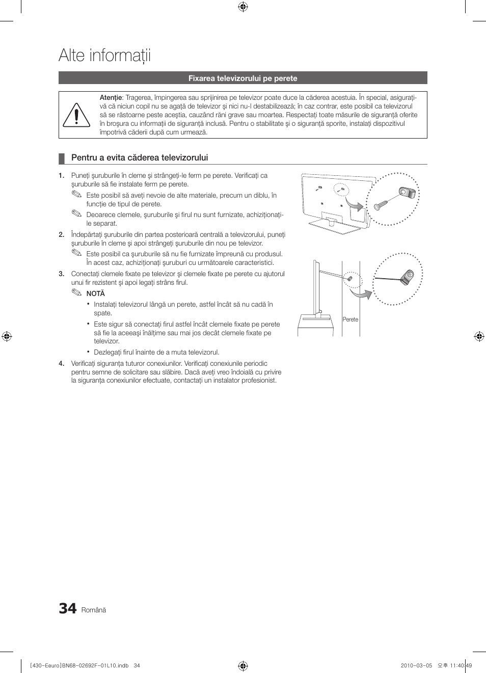 Alte informaţii | Samsung PS42C430A1W User Manual | Page 354 / 401