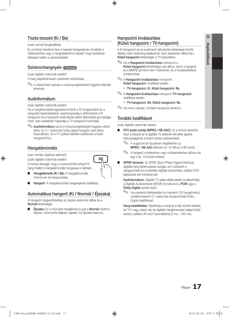 Samsung PS42C430A1W User Manual | Page 57 / 401