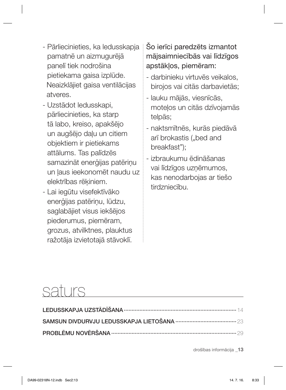 Saturs | Samsung RSH5ZL2A User Manual | Page 257 / 276