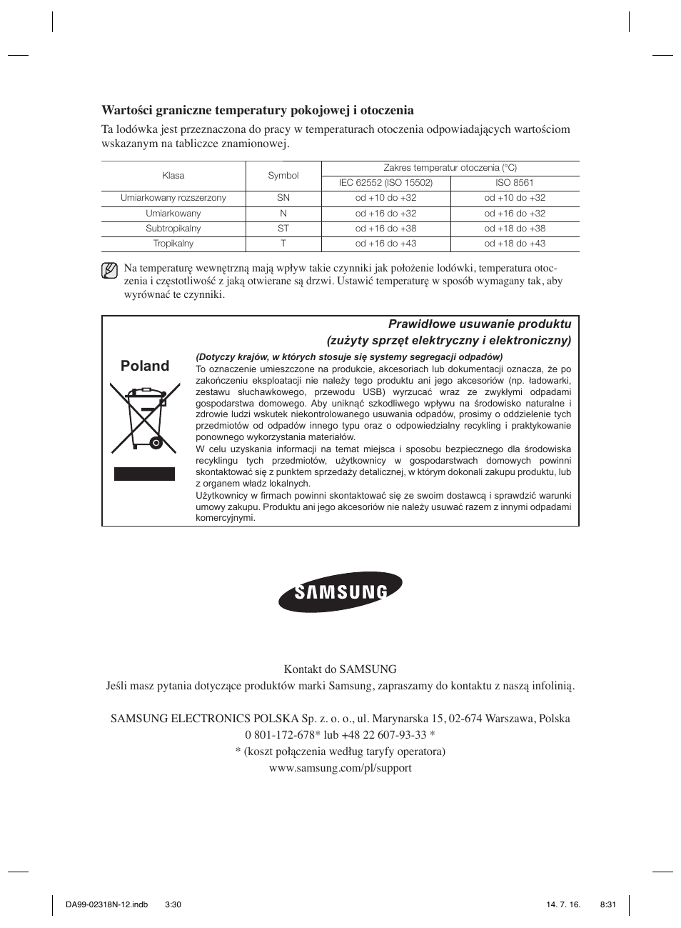 Poland | Samsung RSH5ZL2A User Manual | Page 60 / 276