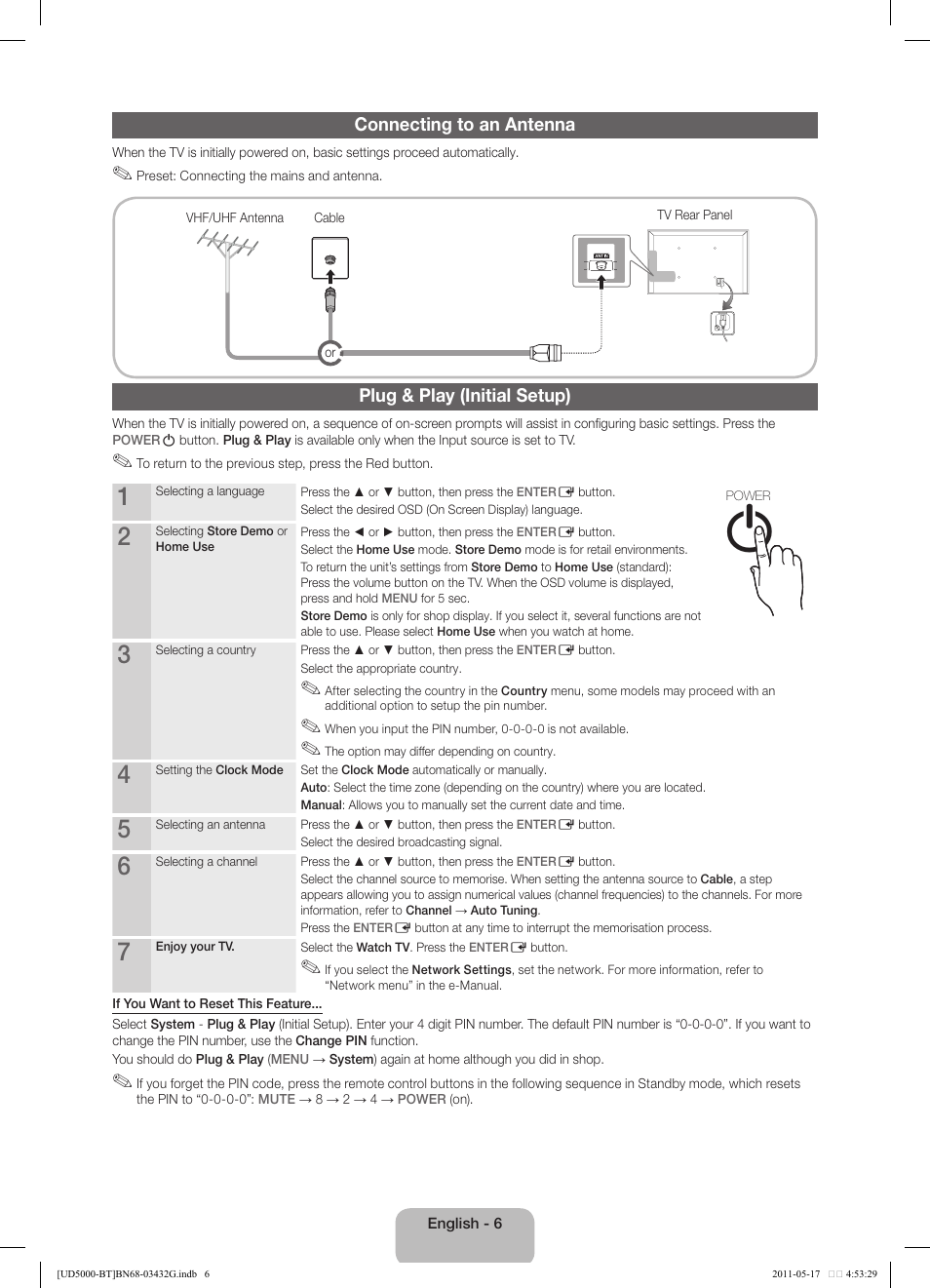 Samsung UE40D5000PW User Manual | Page 6 / 163