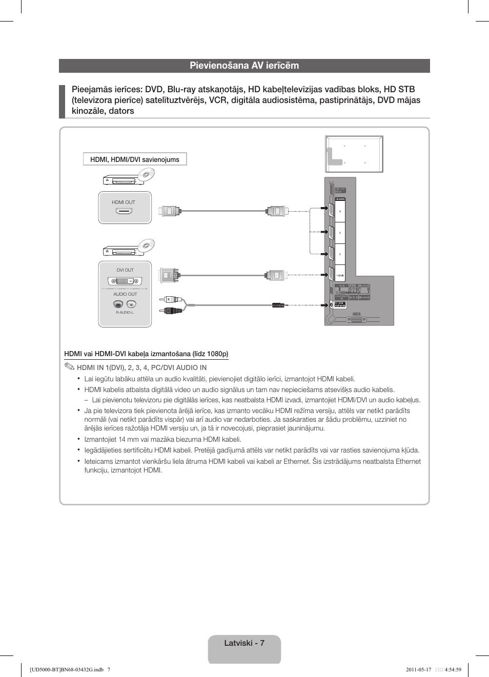 Pievienošana av ierīcēm | Samsung UE40D5000PW User Manual | Page 79 / 163