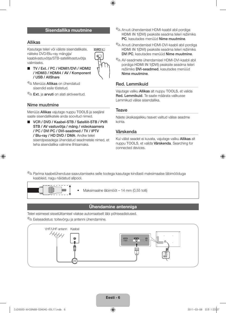 Samsung UE32D5500RW User Manual | Page 306 / 340