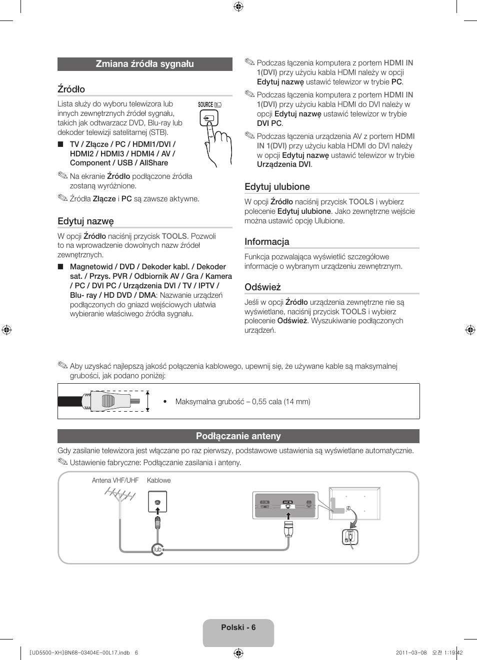 Samsung UE32D5500RW User Manual | Page 46 / 340