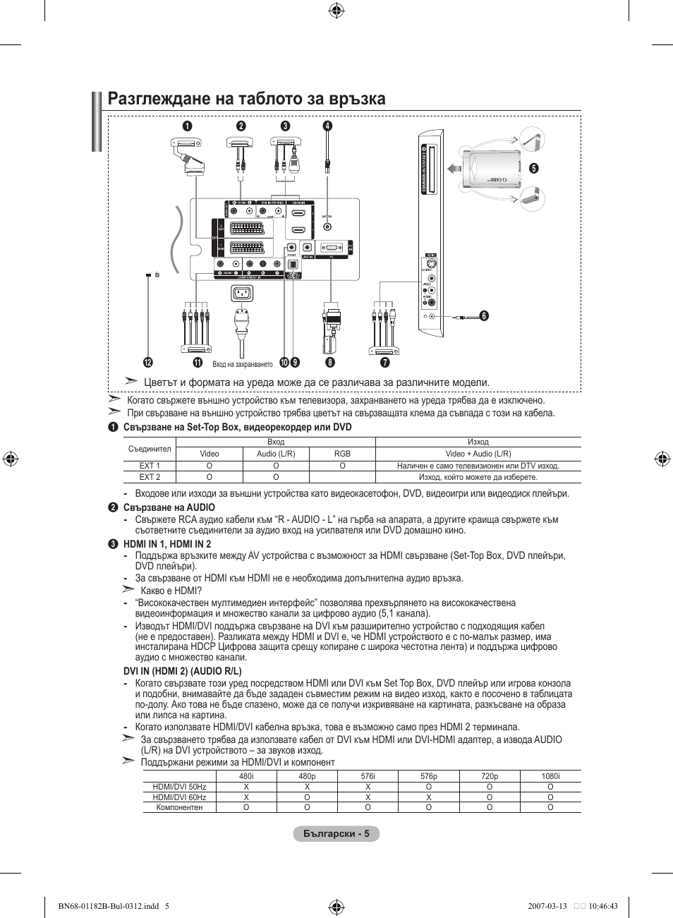 Разглеждане на таблото за връзка | Samsung LE37S86BD User Manual | Page 239 / 524