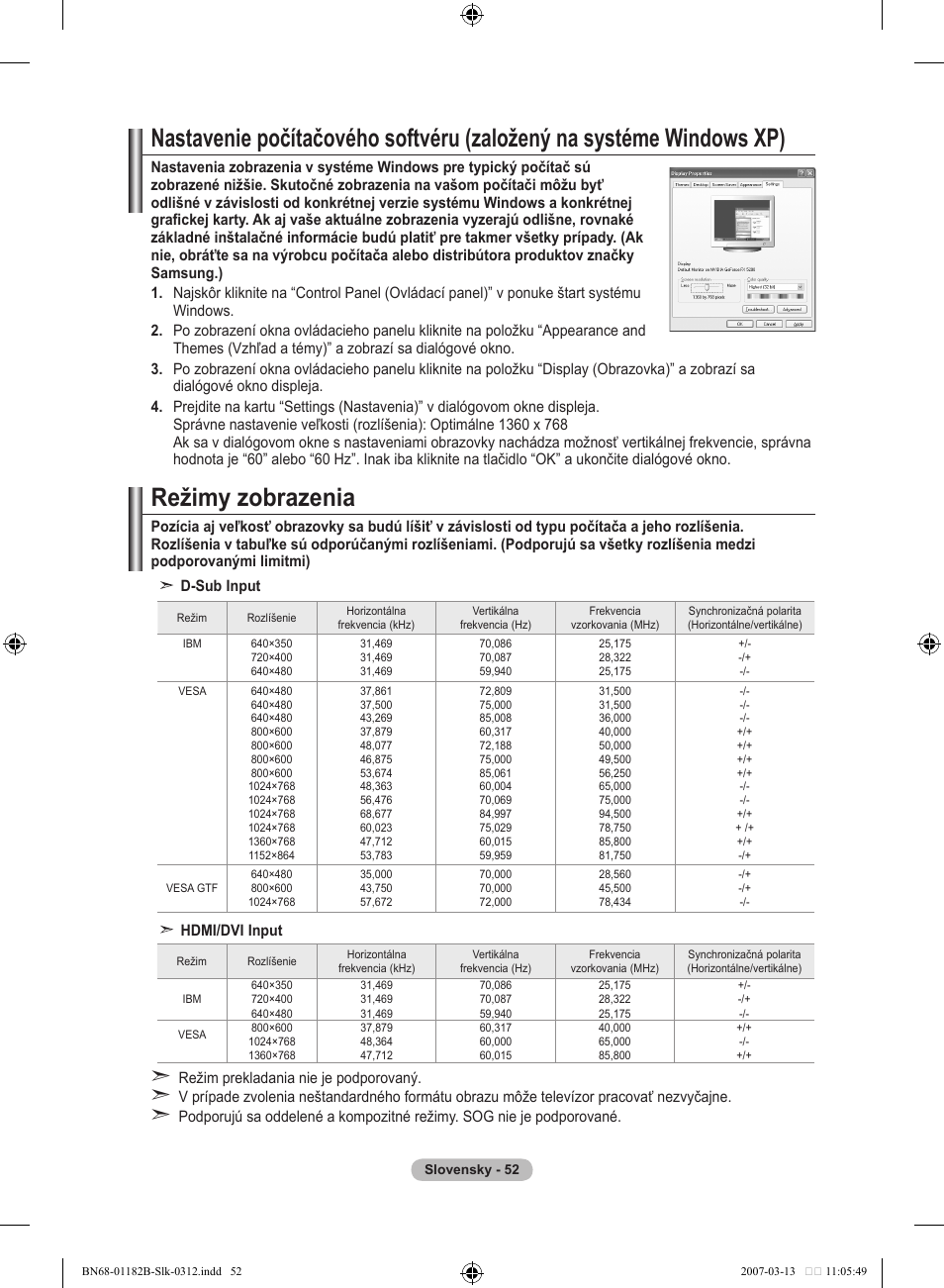 Režimy zobrazenia | Samsung LE37S86BD User Manual | Page 460 / 524