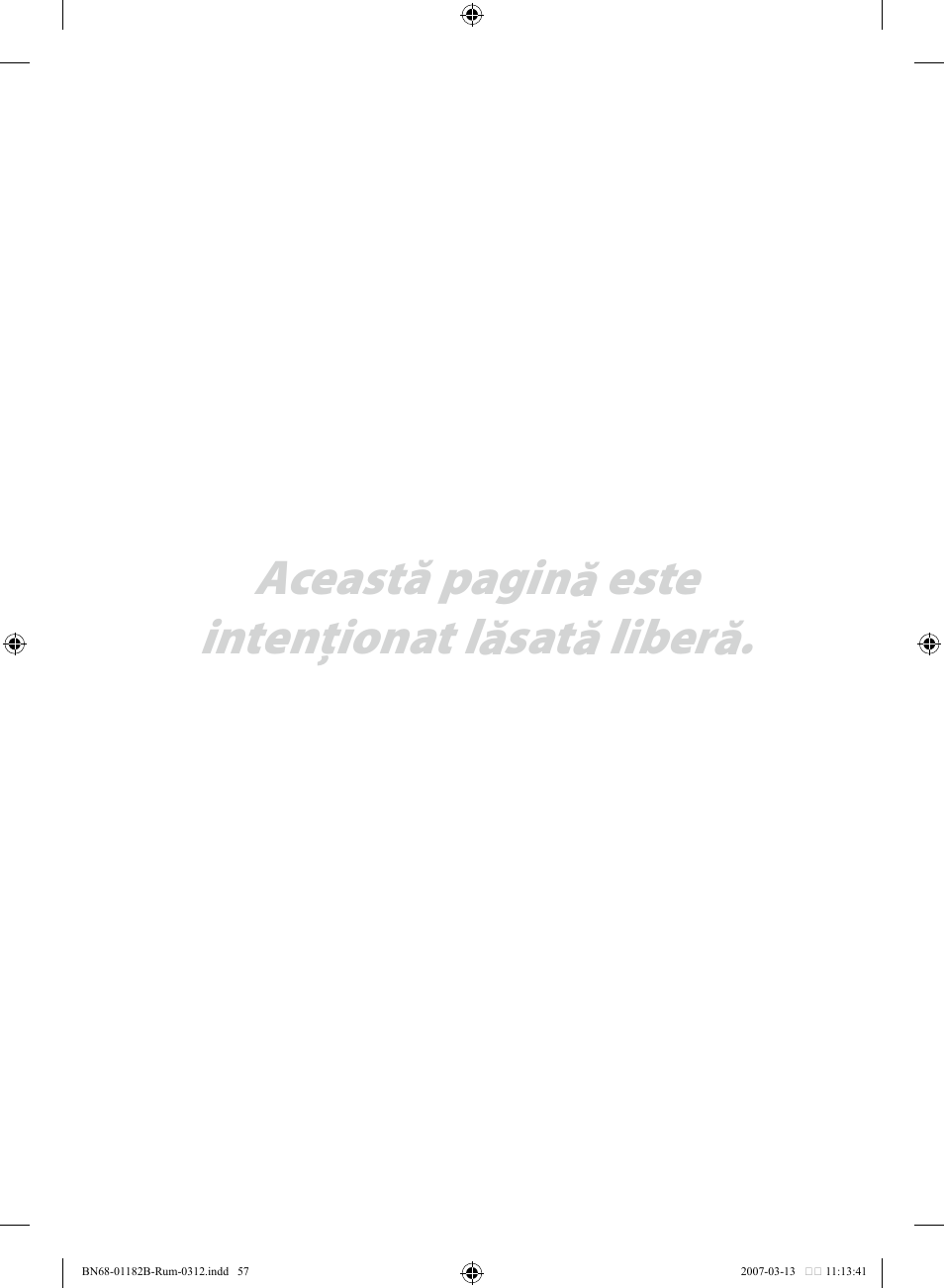 Această pagină este intenţionat lăsată liberă | Samsung LE37S86BD User Manual | Page 523 / 524