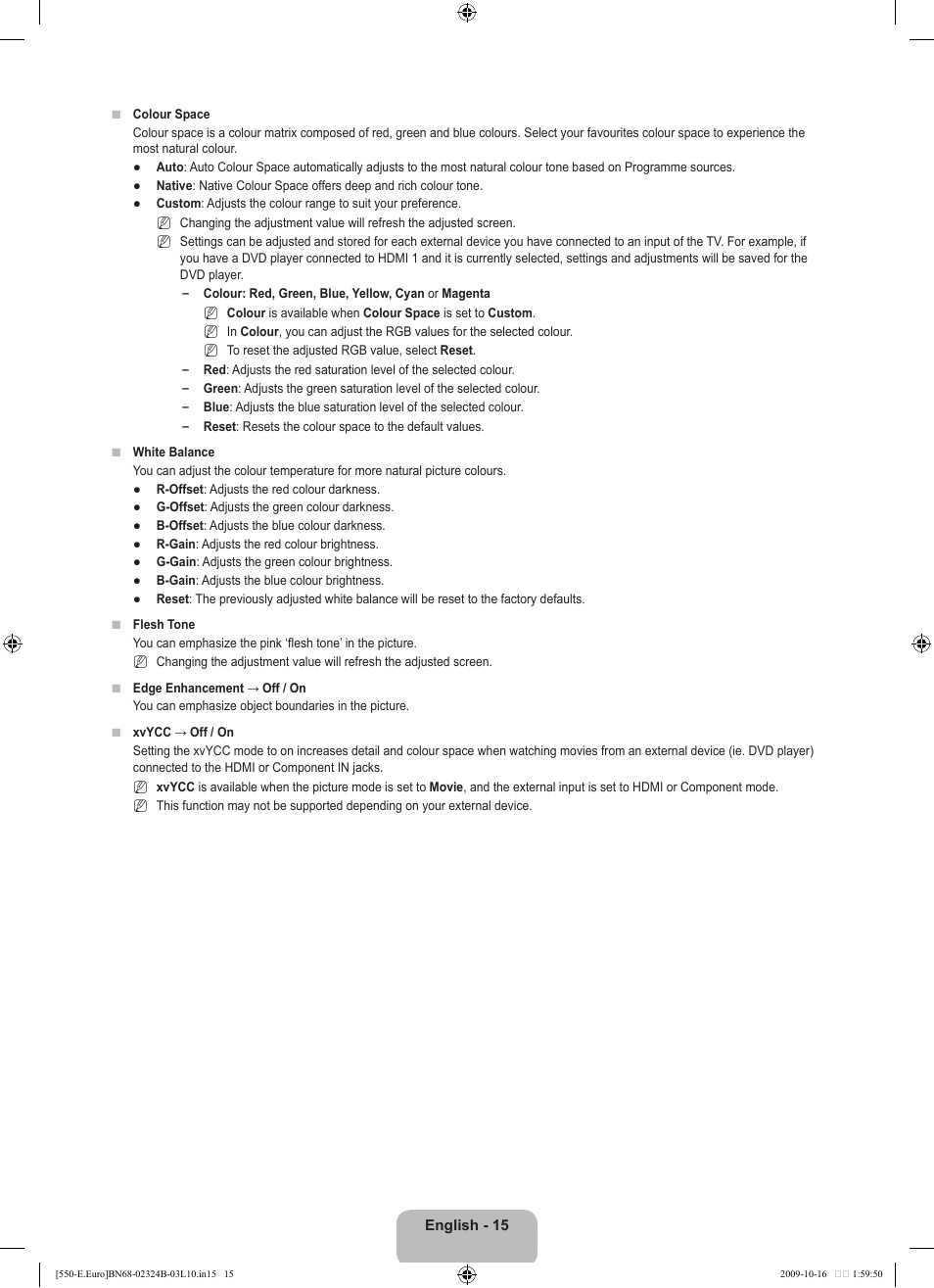 Samsung LE37B551A6W User Manual | Page 17 / 502