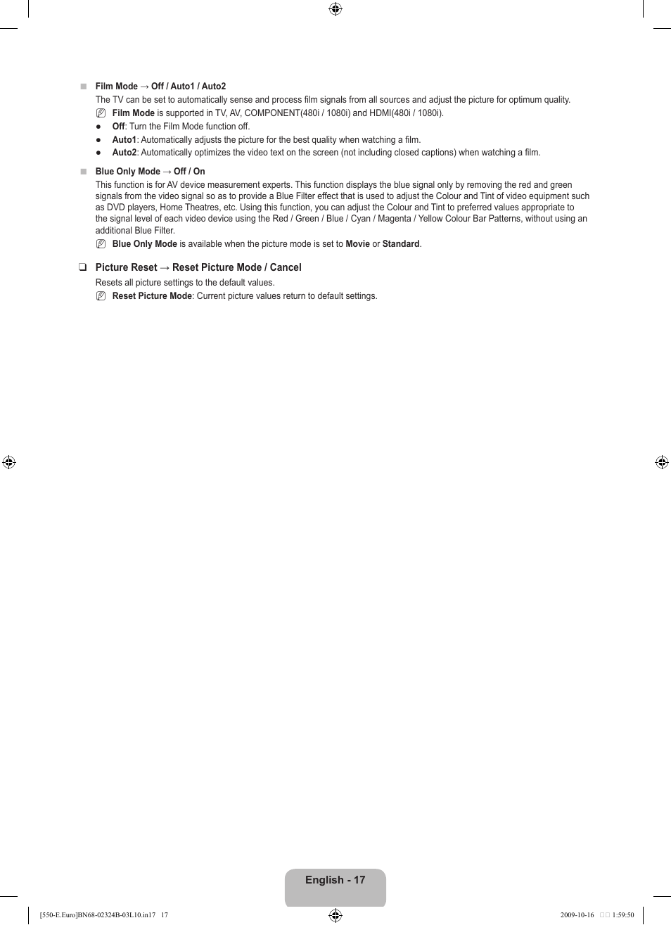 Samsung LE37B551A6W User Manual | Page 19 / 502