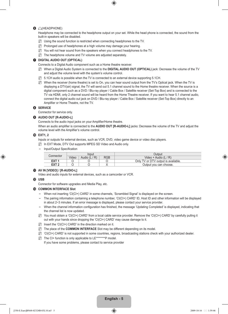 Samsung LE37B551A6W User Manual | Page 7 / 502