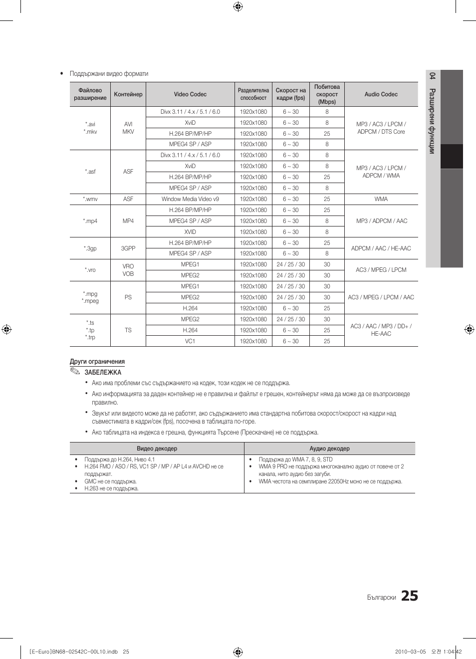 Samsung LE32C530F1W User Manual | Page 177 / 381