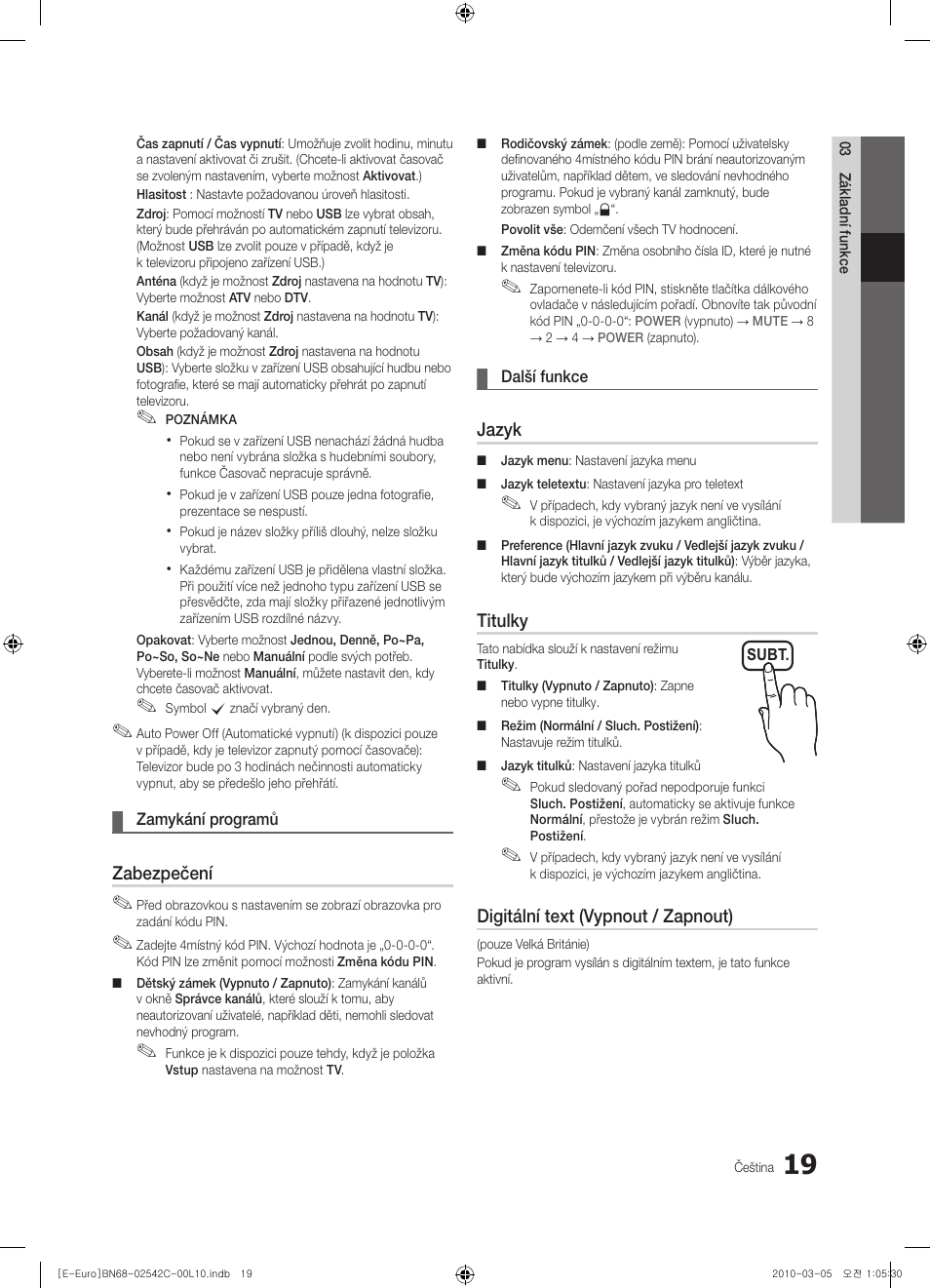 Samsung LE32C530F1W User Manual | Page 247 / 381